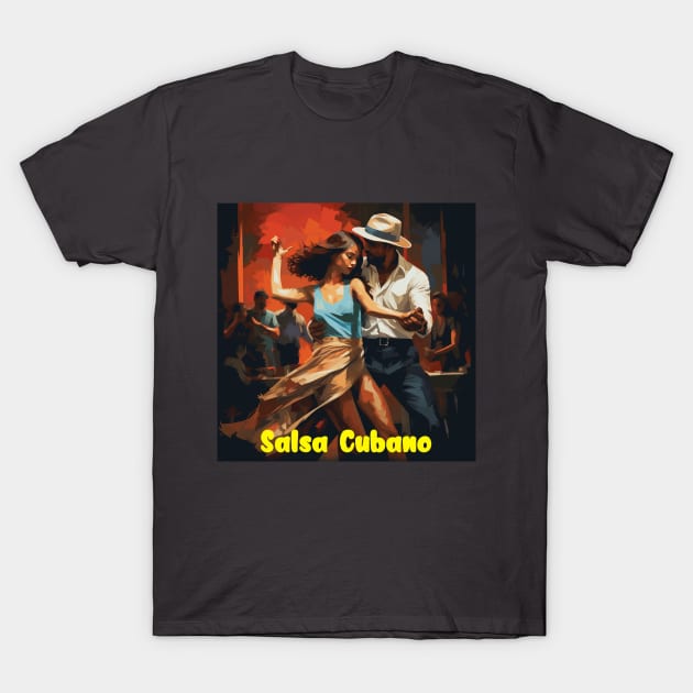 Salsa Cubano T-Shirt by Joe Neckbone's Hangout